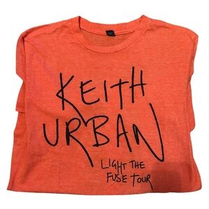 Keith Urban Orange T-Shirt - Size M - From‎ Light the Fuse Tour